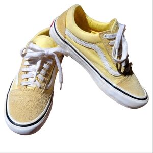 Vans Old Skool Suede & Canvas Golden Yellow Skate Shoes Size 5